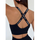 Sportswear Топ Спортивний на Застібці Чорний Black