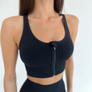 Sportswear Топ Спортивний на Застібці Чорний Black