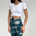 Спортивний одяг Кроп Топ на Застібці Спортивний Білий Білий