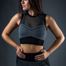 Спортивная одежда Топ Спортивний Чорно Сірий Серый