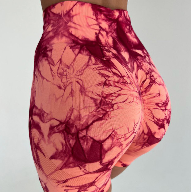 Спортивні Шорти Персиково-Бордові з Push-Up Ефектом