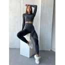 Спортивний одяг Легінси Темно Сірі з Push-Up Ефектом Сірий