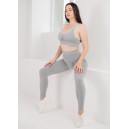 Спортивний одяг Кроп Топ Спортивний Сірий Сірий