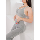 Спортивний одяг Кроп Топ Спортивний Сірий Сірий