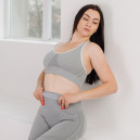 Спортивний одяг Кроп Топ Спортивний Сірий Сірий