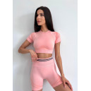 Спортивний одяг Кроп Топ Спортивний Рожевий Рожевий