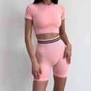 Спортивний одяг Кроп Топ Спортивний Рожевий Рожевий
