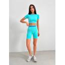 Спортивний одяг Кроп Топ Спортивний Бірюзовий Бірюзовий