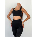 Спортивний одяг Топ Спортивний Чорний Чорний