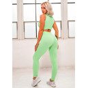 Sportswear Легінси Салатові в Рубчик з Push-Up Ефектом Green