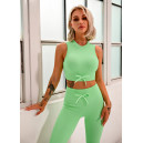 Sportswear Легінси Салатові в Рубчик з Push-Up Ефектом Green