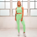 Sportswear Легінси Салатові в Рубчик з Push-Up Ефектом Green