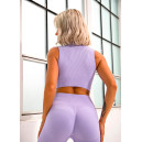 Спортивний одяг Топ Спортивний Лавандовий в Рубчик Фіолетовий