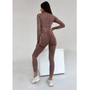 Спортивная одежда Комплект Легінси з Push-Up Ефектом + Рашгард Коричневий Коричневый