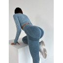 Sportswear Комплект Легінси з Push-Up Ефектом + Рашгард Синій Blue