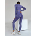Спортивний одяг Комплект Легінси з Push-Up Ефектом + Рашгард Фіолетовий Фіолетовий