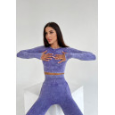 Спортивний одяг Комплект Легінси з Push-Up Ефектом + Рашгард Фіолетовий Фіолетовий