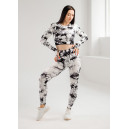 Спортивний одяг Легінси Чорно Білі з Push-Up Ефектом Чорний/білий