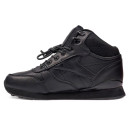 Кроссовки Reebok Classic High Leather Black С МЕХОМ Черный