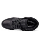 Кроссовки Reebok Classic High Leather Black С МЕХОМ Черный