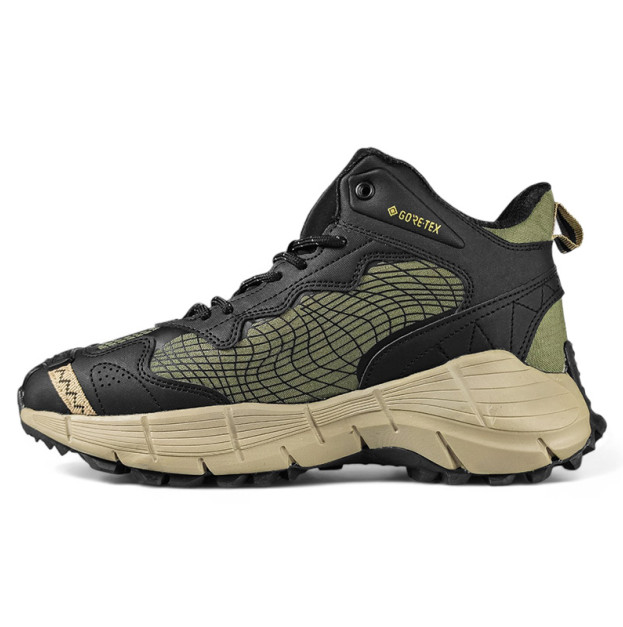 Reebok Zig Kinetica 2.5 Edge Black Beige Khaki С МЕХОМ