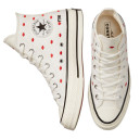 Sneakers Converse High Chuck 70 Embroidered Lips High Love Me Vintage White A01601C White/red