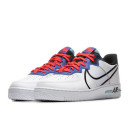Кросівки Nike Air Force 1 Low React White Astronomy Blue Laser Crimson CT1020-102 Різнокольорові