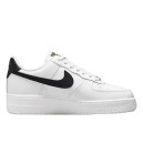 Кроссовки Nike Air Force 1 Low 07 Essential White Black Gold Mini Swoosh CZ0270-102 Черный/белый