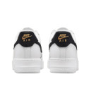 Кроссовки Nike Air Force 1 Low 07 Essential White Black Gold Mini Swoosh CZ0270-102 Черный/белый
