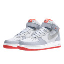 Кроссовки Nike Air Force 1 Mid Pure Platinum Wolf Grey Bright Crimson 315123-030 Серый