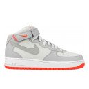 Кроссовки Nike Air Force 1 Mid Pure Platinum Wolf Grey Bright Crimson 315123-030 Серый