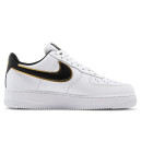 Кроссовки Nike Air Force 1 Low '07 Double Swoosh White Metallic Gold DA8481-100 Черный/белый