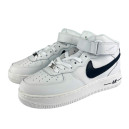Кроссовки Nike Air Force 1 High White Black Logo Winter С МЕХОМ Черный/белый