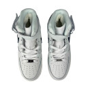Кроссовки Nike Air Force 1 High White Black Logo Winter С МЕХОМ Черный/белый