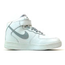 Кроссовки Nike Air Force 1 High White Reflective Winter С МЕХОМ Белый/серый