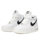 Кроссовки Nike Air Force 1 High White Black Winter С МЕХОМ Черный/белый