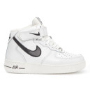 Кроссовки Nike Air Force 1 High White Black Winter С МЕХОМ Черный/белый