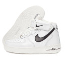 Кроссовки Nike Air Force 1 High White Black Winter С МЕХОМ Черный/белый