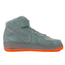 Кросівки Nike Air Force 1 High Grey Red Suede Winter С МЕХОМ Сірий