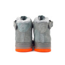 Кросівки Nike Air Force 1 High Grey Red Suede Winter С МЕХОМ Сірий