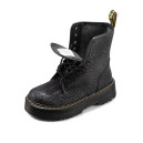Dr. Martens Jadon Leather Platform Boots Galaxy Grey
