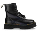 Boots Dr. Martens Jadon Smooth Leather Boots Zip Black Black