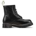 Черевики Dr. Martens 1460 Smooth Leather Lace Up Boots Black З ХУТРОМ Чорний