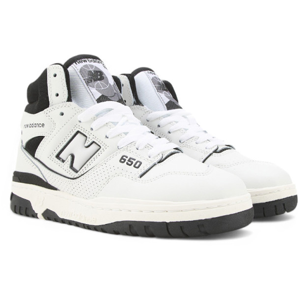 New Balance 650 High White Black Winter З ХУТРОМ