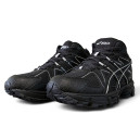 Кроссовки Asics Gel Kahana 8 High Black White Stripes С МЕХОМ Черный/белый