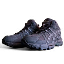 Кроссовки Asics Gel Kahana 8 High Black Grey С МЕХОМ Черный/серый