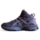 Кроссовки Asics Gel Kahana 8 High Black Grey С МЕХОМ Черный/серый