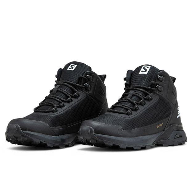 Salomon Cross Hike Gore-Tex Black White With FUR