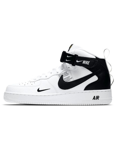 Кроссовки Nike Air Force 1 Mid Utility White Black 804609-103 Черный/белый