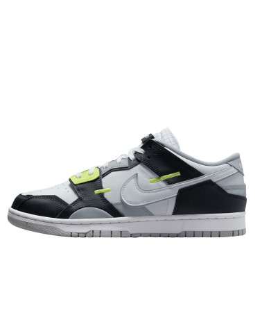Кроссовки Nike Dunk Low Scrap Wolf Grey Light Lemon Twist DC9723-001 Черный/серый